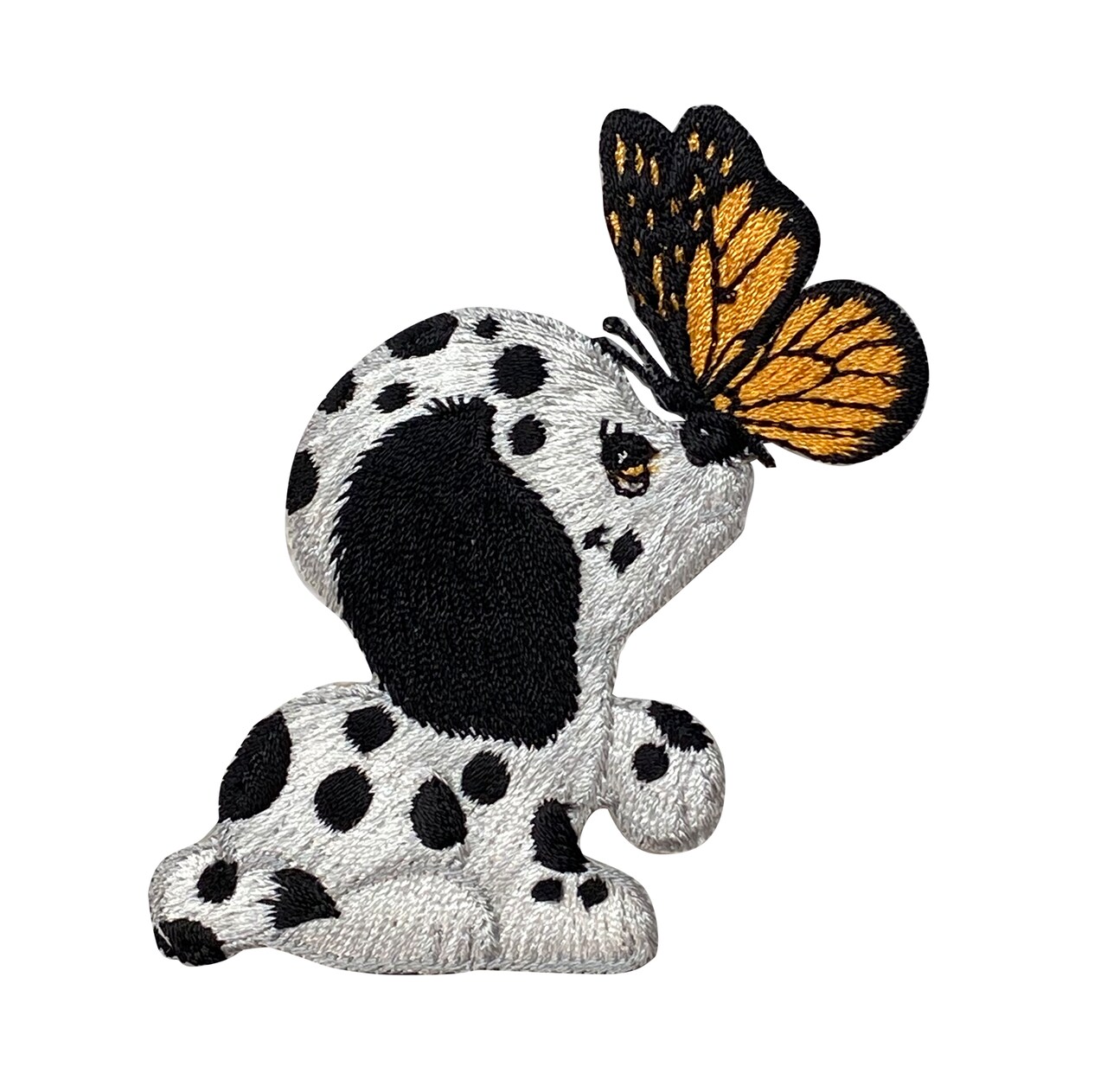 Dalmatian Dog with Butterfly, Pets, Embroidered, Iron on Patch